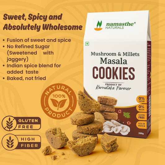 Mushroom and Millets Masala Cookies