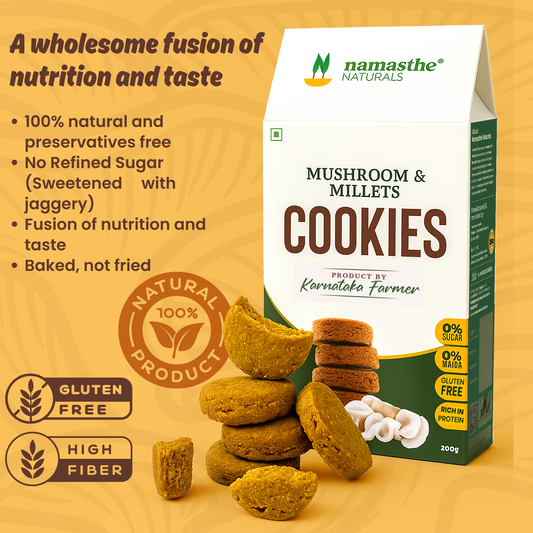 Mushroom and Millets Sweet Cookies