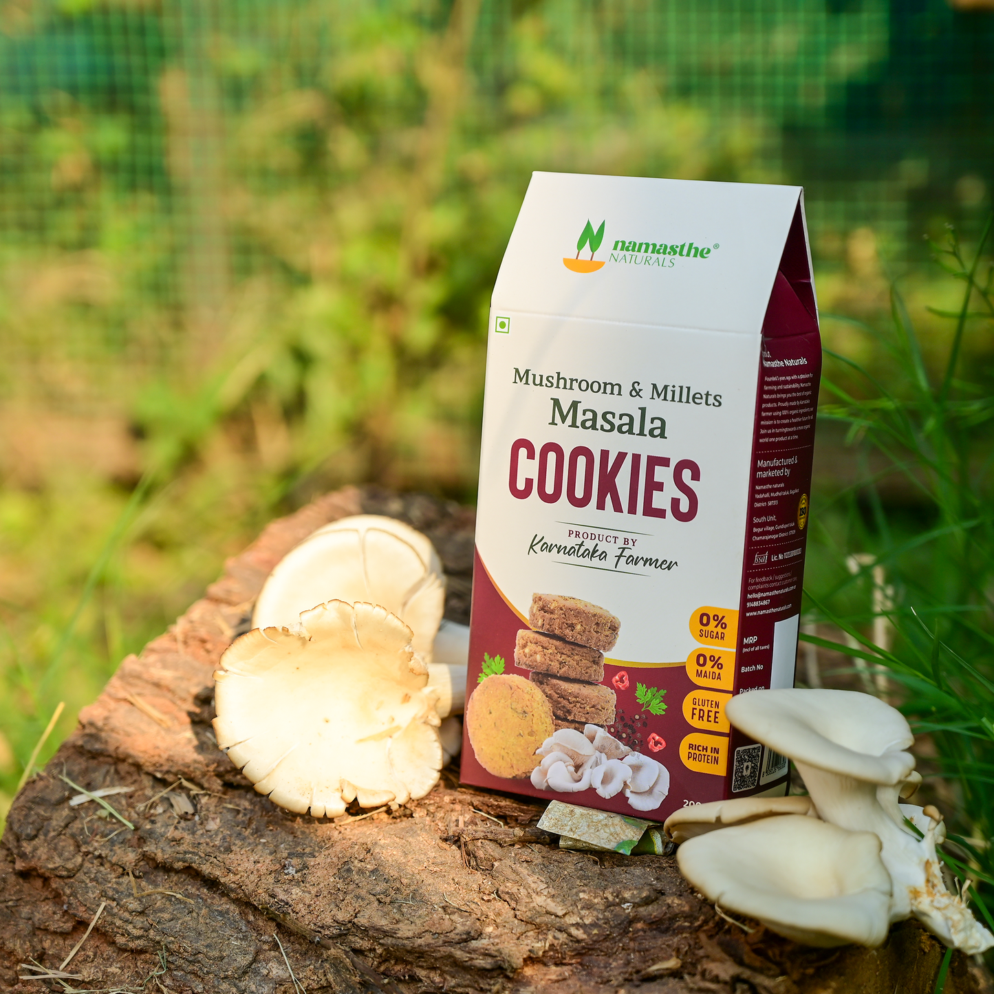 Mushroom and Millets Masala Cookies