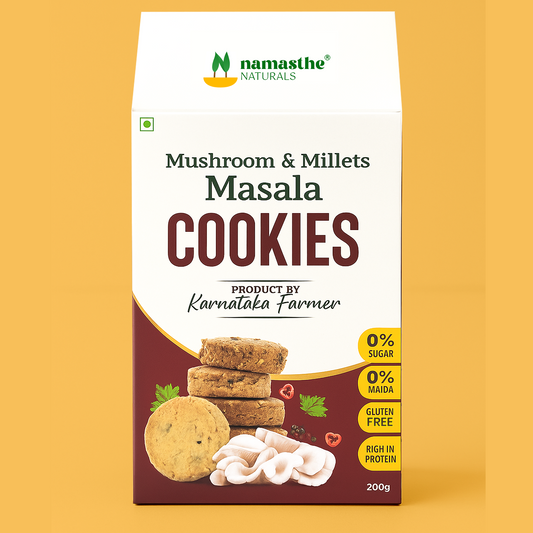 Mushroom and Millets Masala Cookies