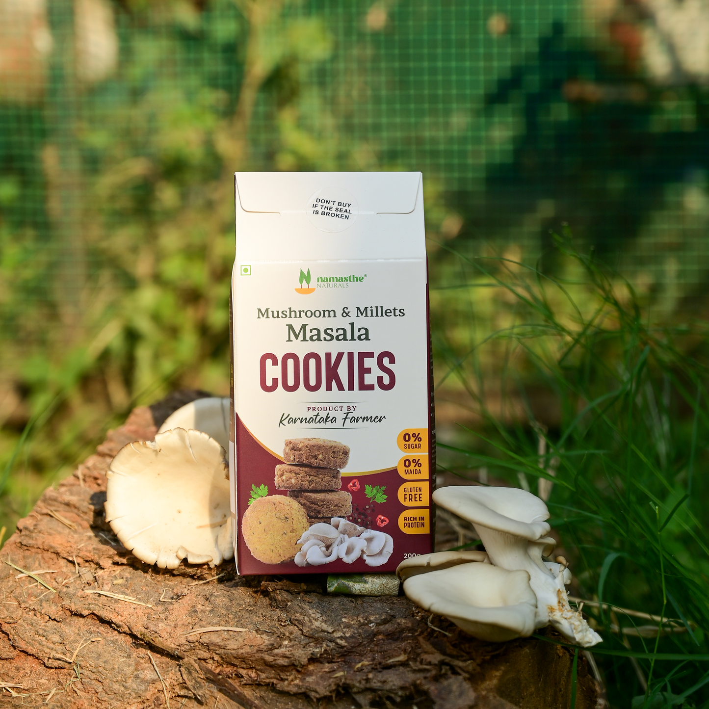 Mushroom and Millets Masala Cookies