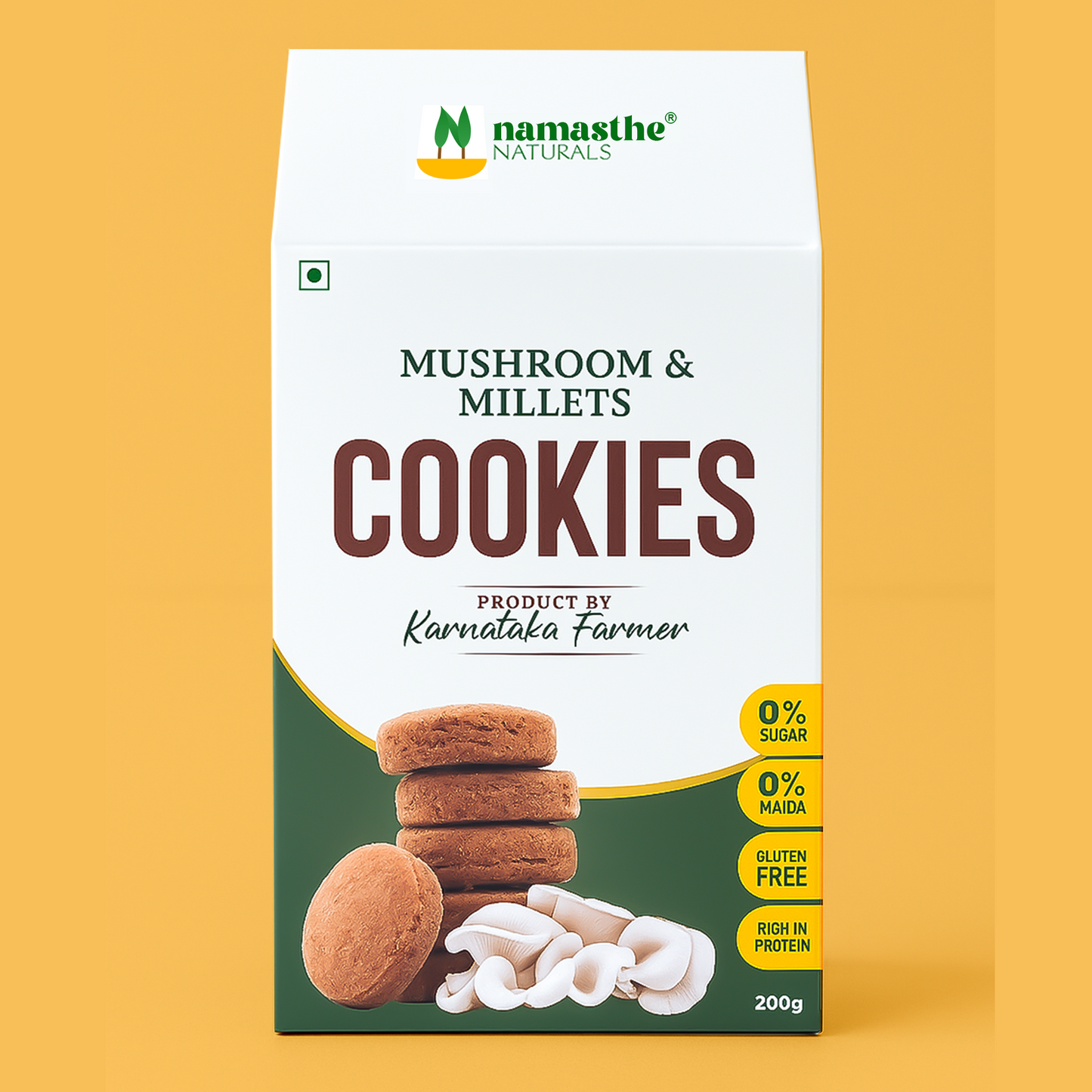Mushroom and Millets Sweet Cookies